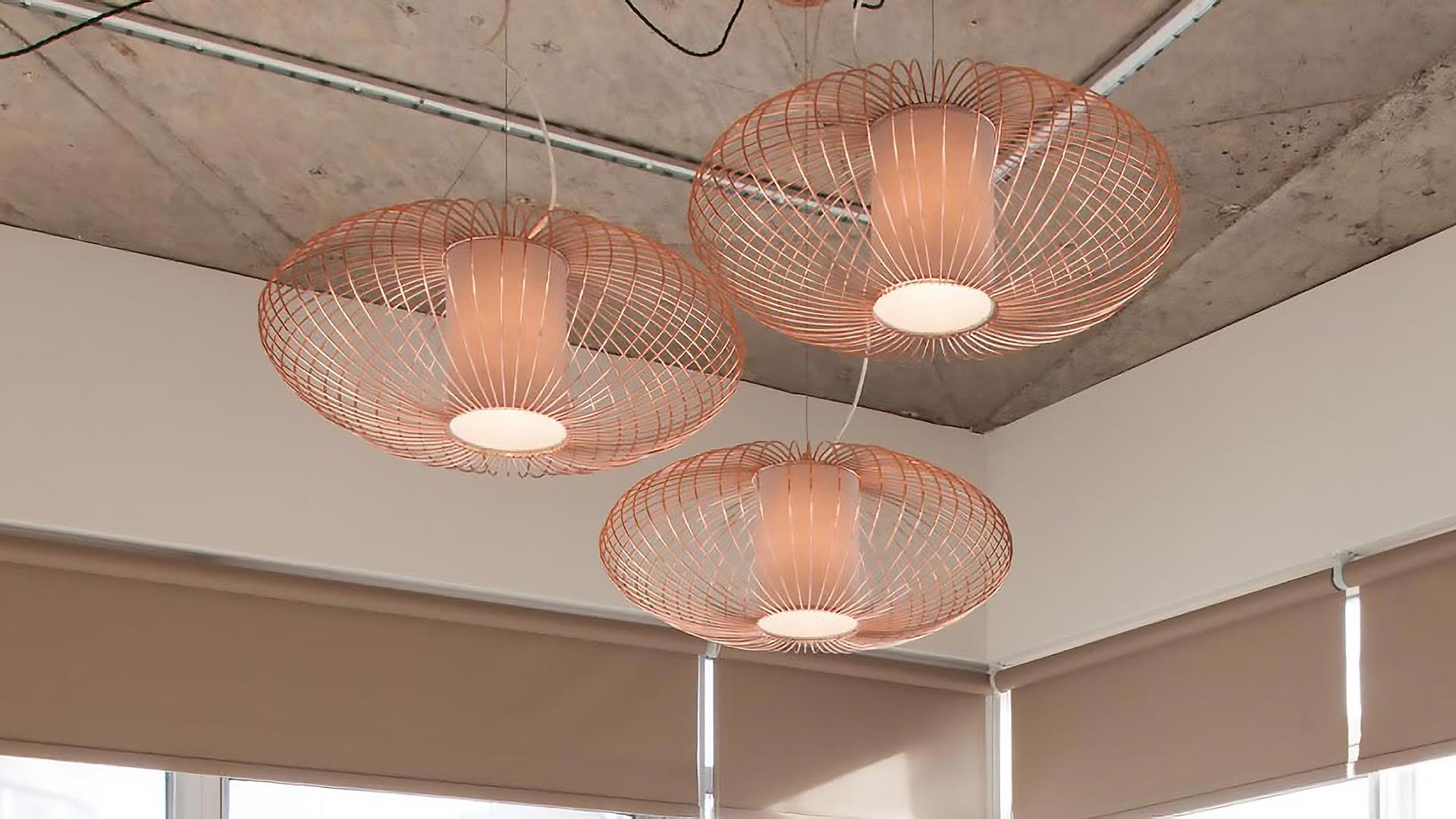 The Trampery office ceiling lighting